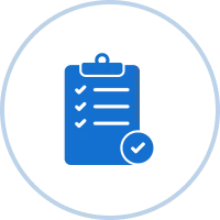 Checklist icon with blue background