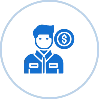 Person icon with dollar sign