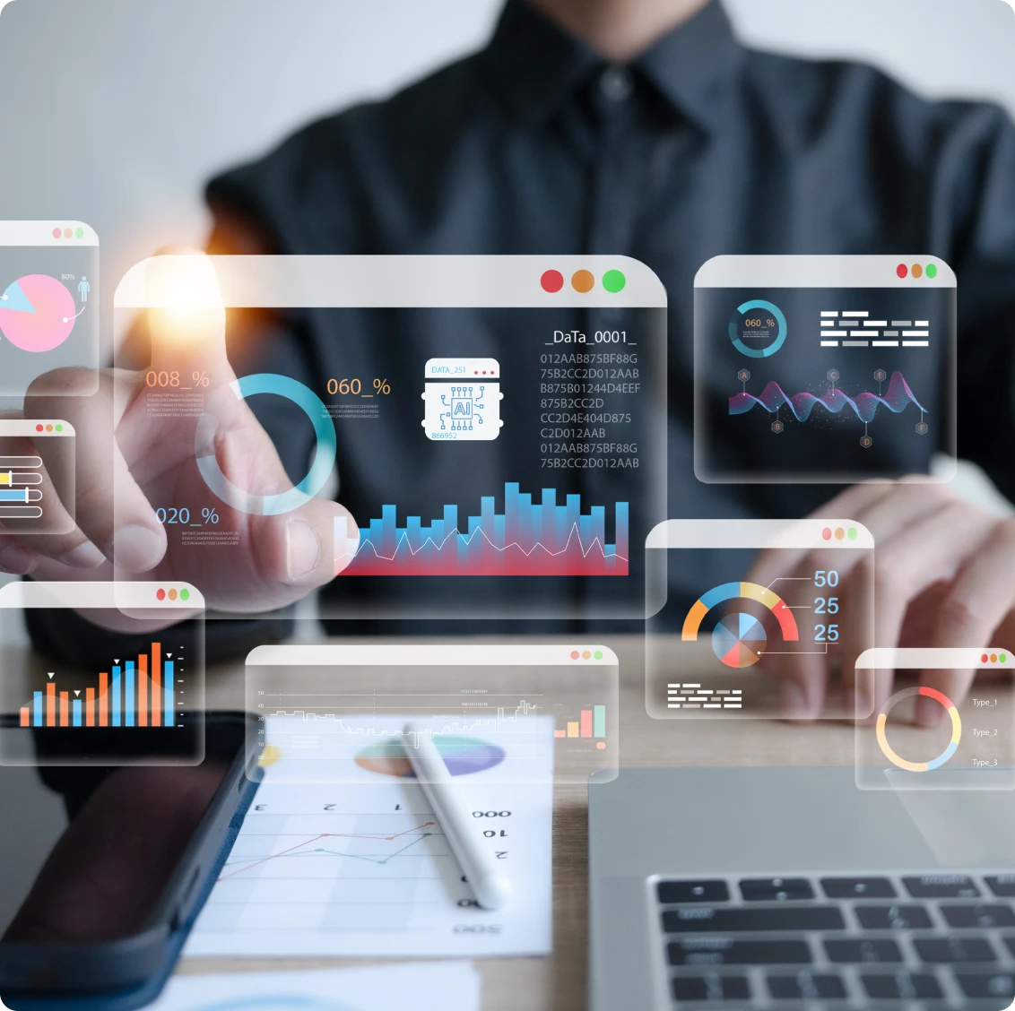 Data analytics dashboard visualization